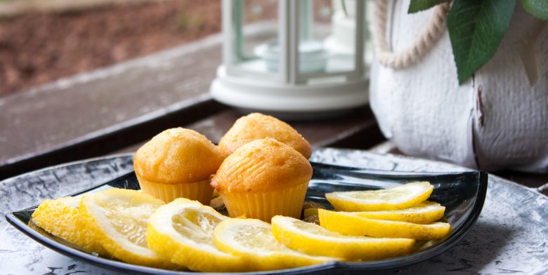 muffins with lemon zest and ginger