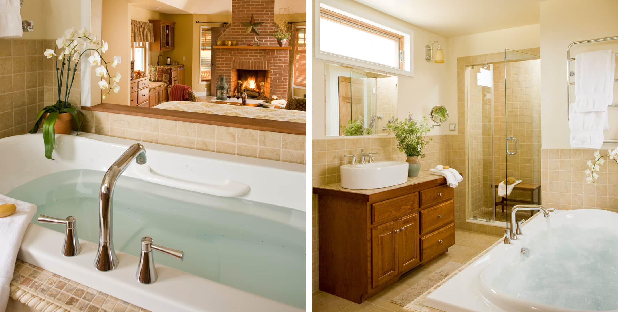 Large jetted tub in the Mulberry Cottage at Brampton 1860