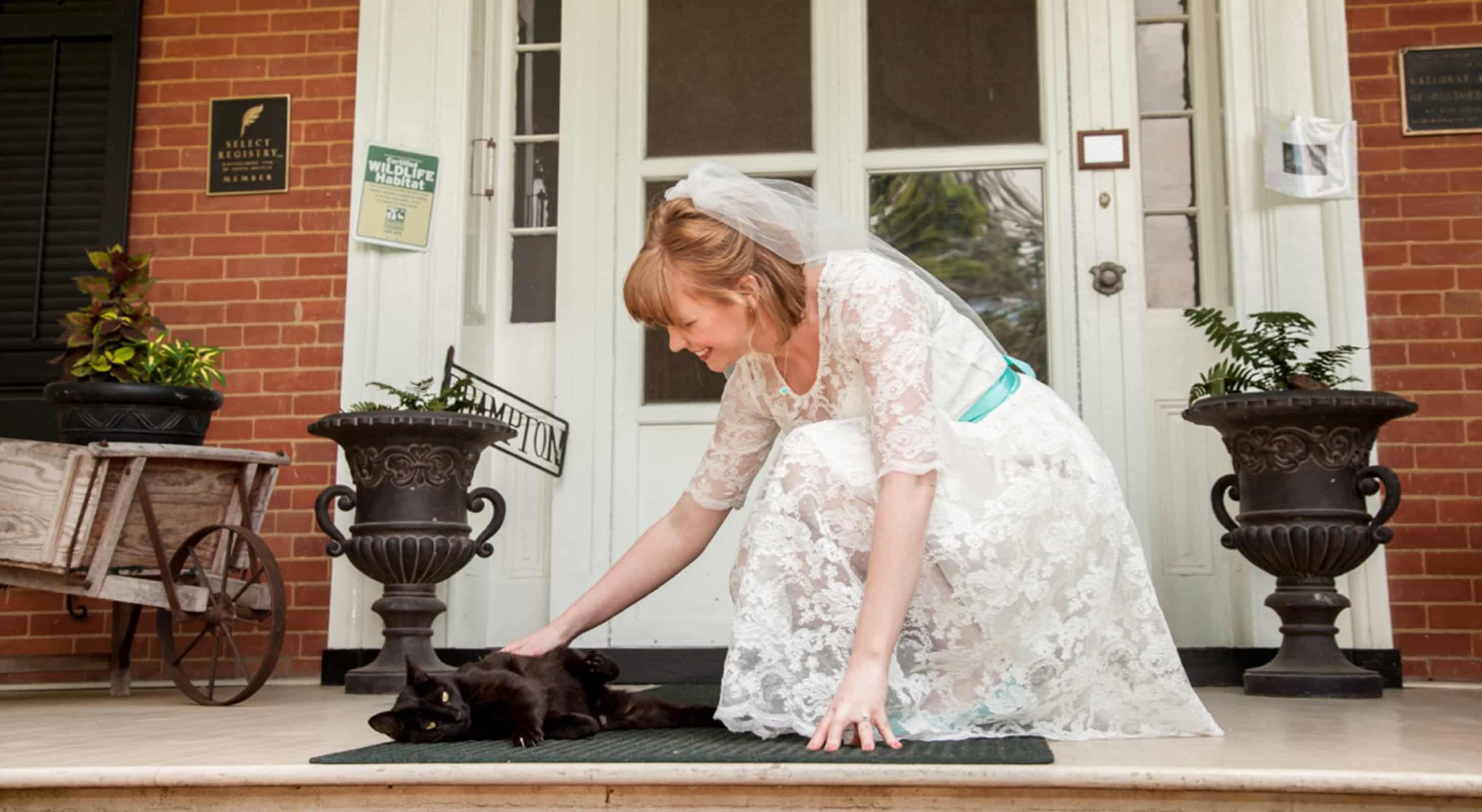 Bride having a romantic Eastern Shore wedding