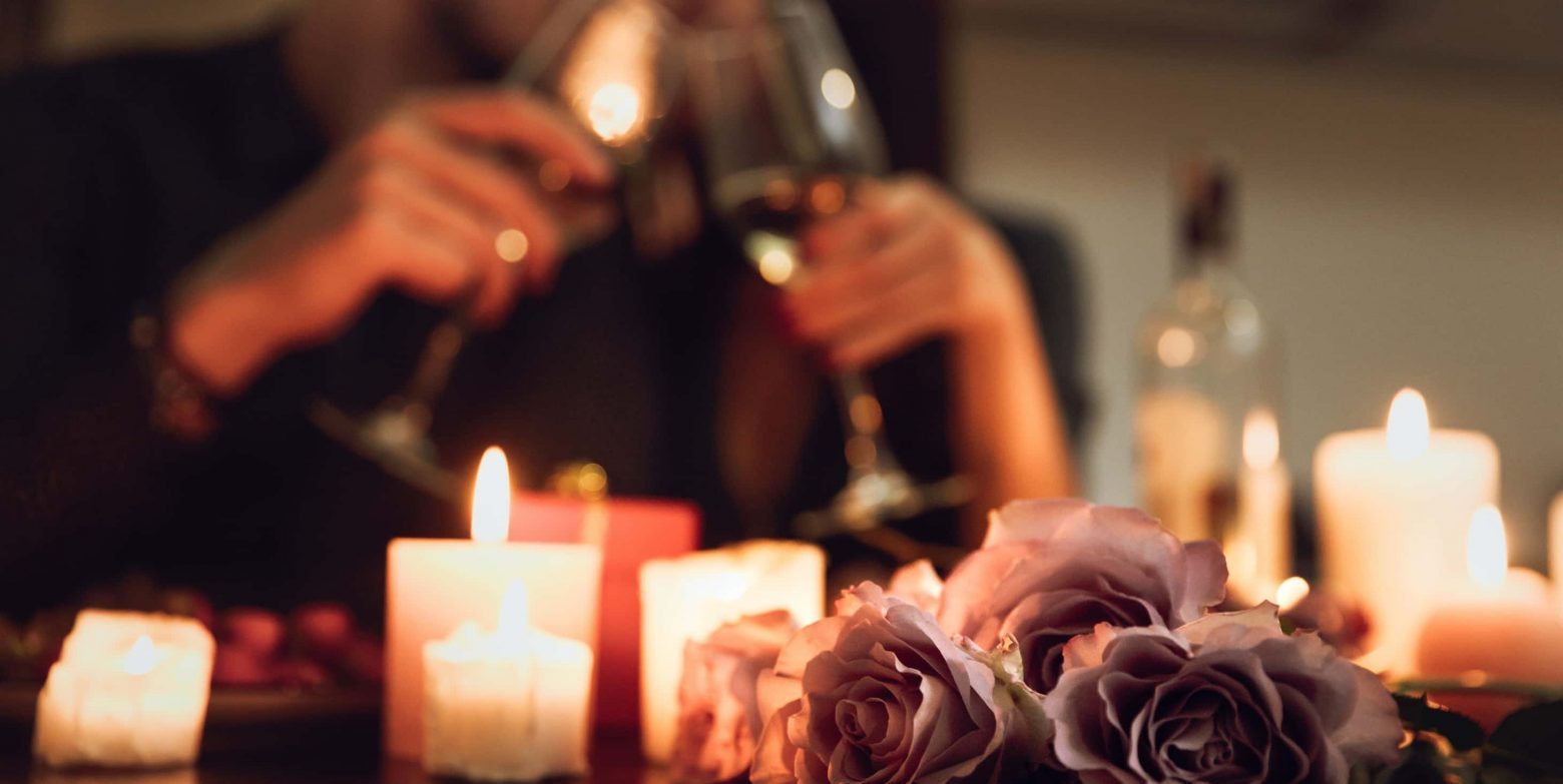 Romantic candlelit evening