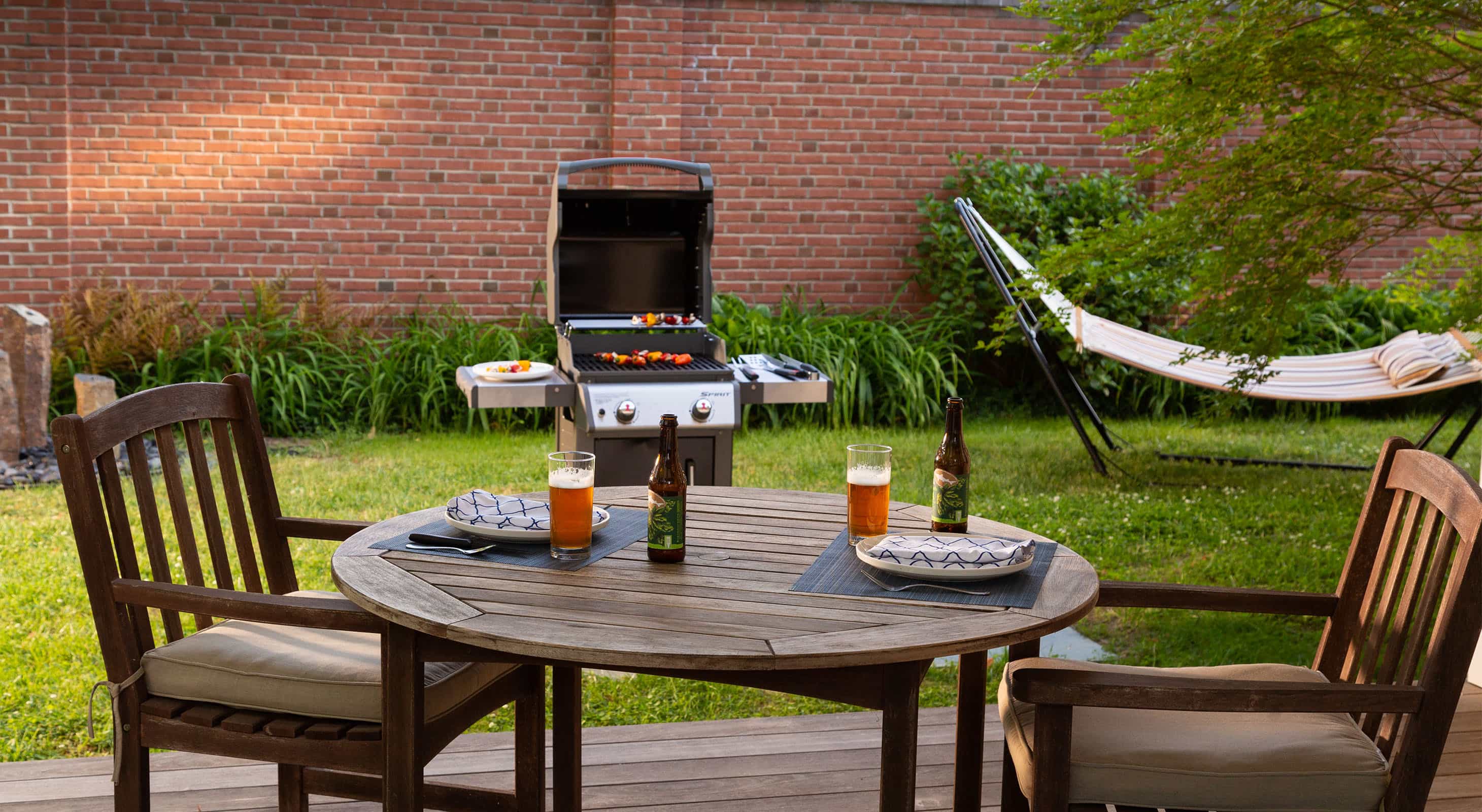 Grill with beers at our historic Maryland bed and breakfast