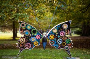 The butterfly art installation in Chestertown, MD