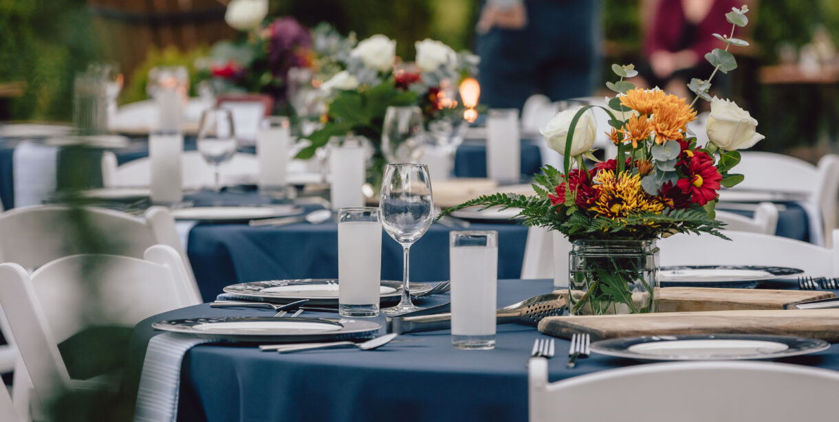 Tables set for party