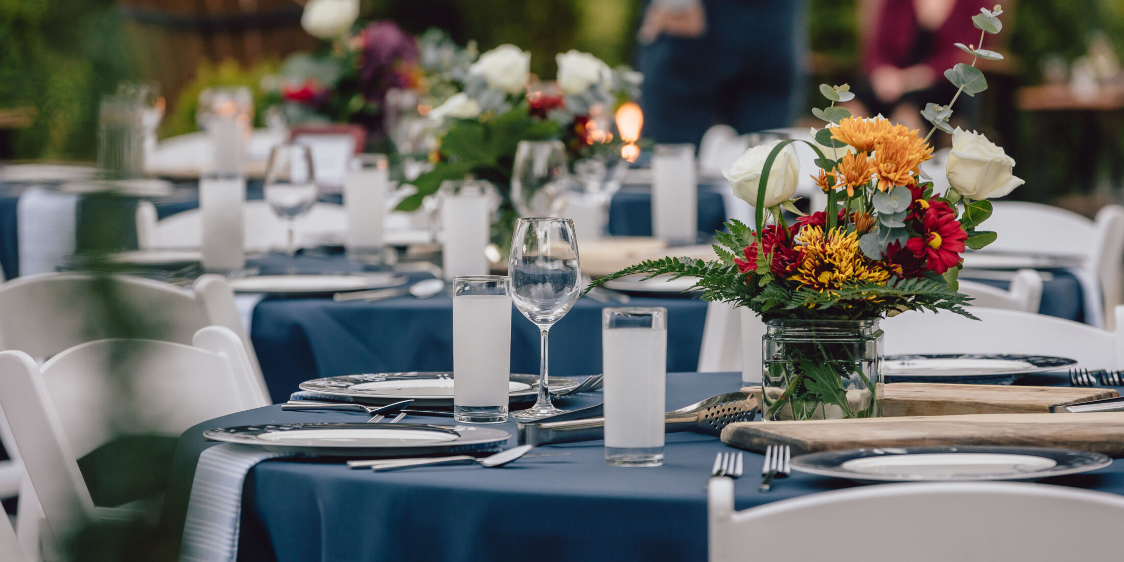 Tables set for party